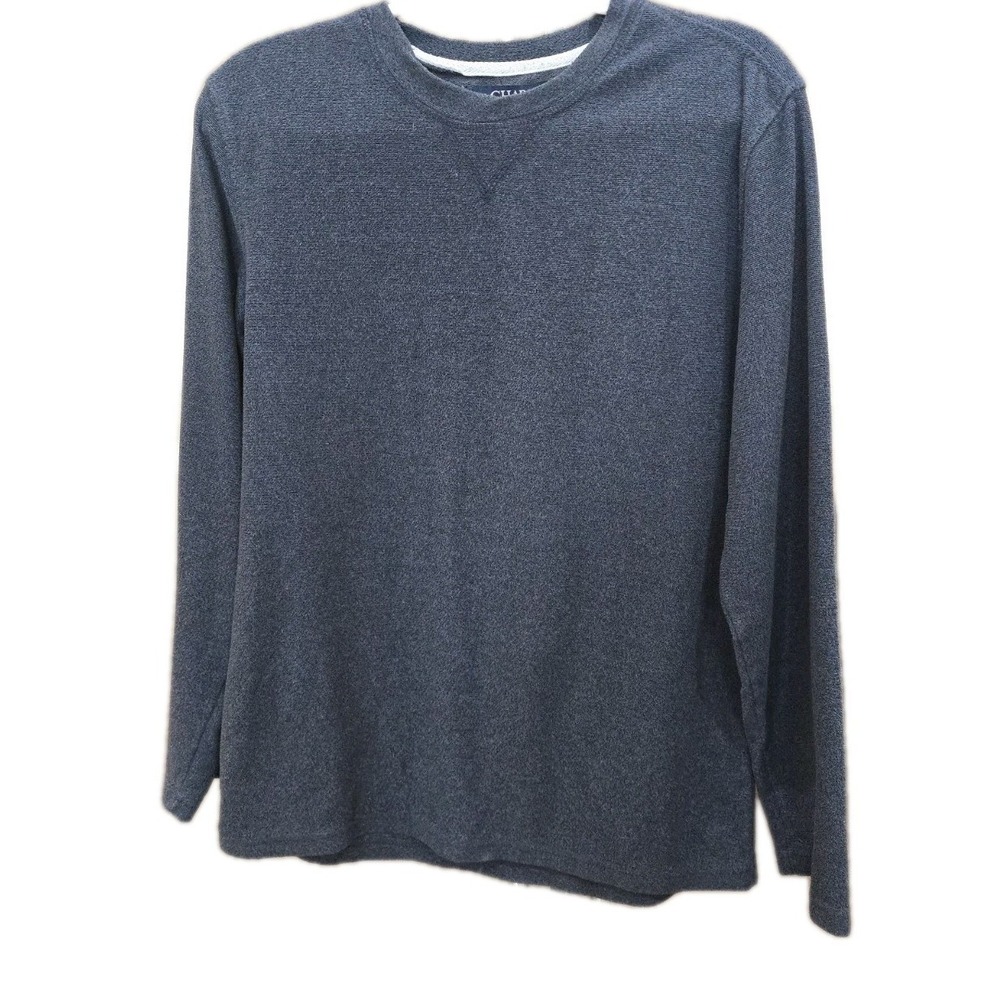 Ralph Lauren Chaps SZ‎ Medium Long Sleeve Gray Cotton Blend Sweater RN# 123187